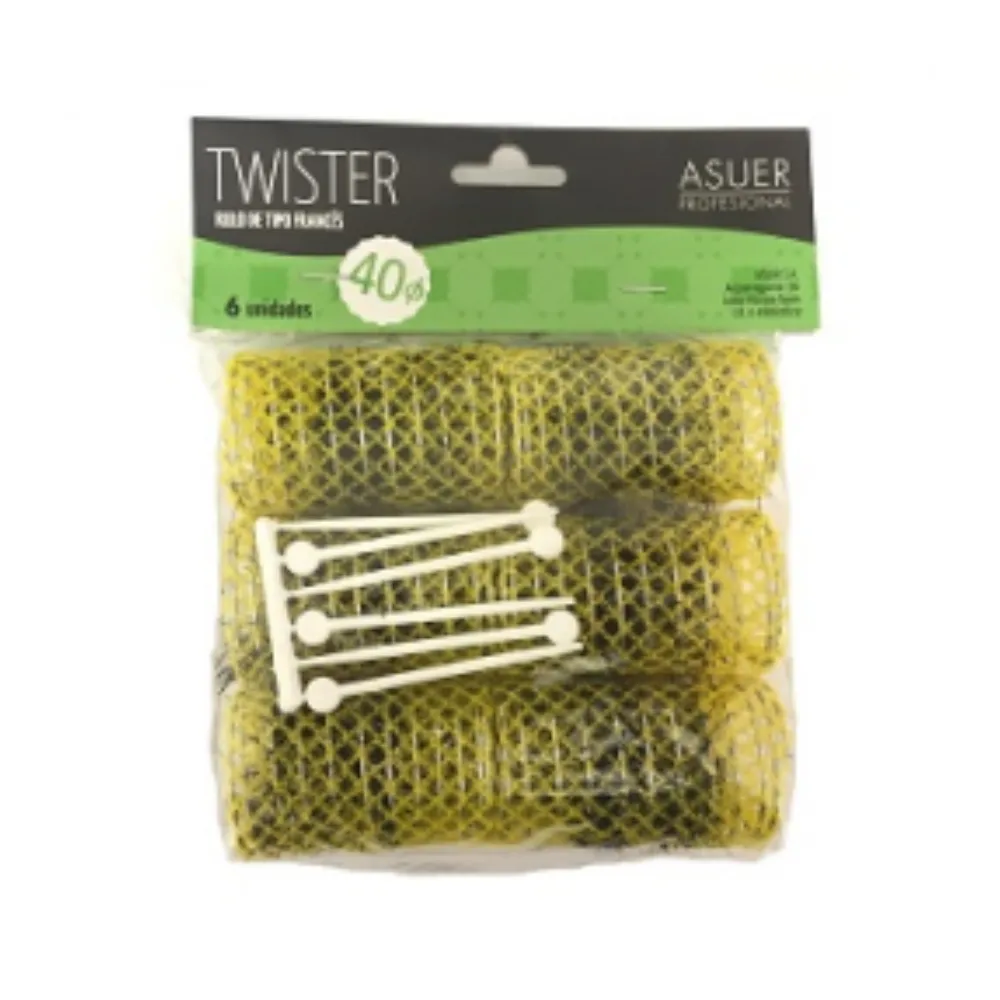 Asuer Twister Rulo de Tipo Francés 40mm 6ud